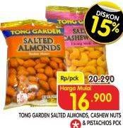Promo Harga TONG GARDEN Snack Kacang Salted Almonds, Salted Cashew Nuts, Salted Pistachios 35 gr - Superindo