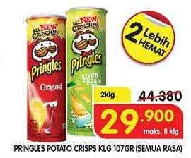 Promo Harga PRINGLES Potato Crisps All Variants per 2 kaleng 107 gr - Superindo