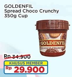 Promo Harga Goldenfil Selai Choco Crunchy 350 gr - Indomaret