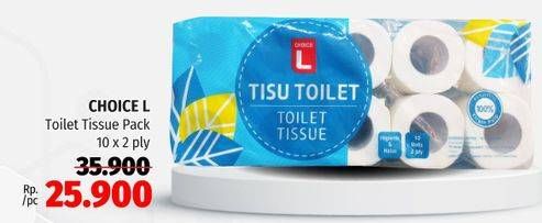 Promo Harga Choice L Tisu Roll per 10 pcs 220 sheet - Lotte Grosir