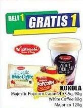 Promo Harga KOKOLA Majestik White Coffee 80 g, Popcorn Caramel 53,5 g/90 g, Majorico 120 g  - Hari Hari