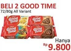 Promo Harga GOOD TIME Cookies Chocochips All Variants per 2 pcs 80 gr - Alfamidi