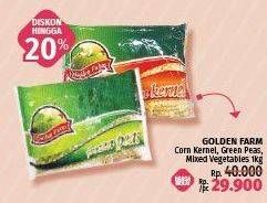 Promo Harga GOLDEN FARM Corn Kernel, Green Peas, Mixed Vegetables 1kg  - LotteMart
