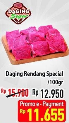 Promo Harga Daging Rendang Sapi Spesial per 100 gr - Hypermart