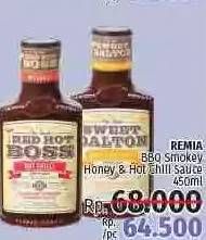 Promo Harga REMIA Sauce Red Hot Boss, Sweet Dalton 450 ml - LotteMart