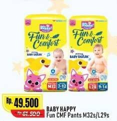 Promo Harga Baby Happy Baby Diapers Pants Fun & Comfort M32, L28 28 pcs - Alfamart