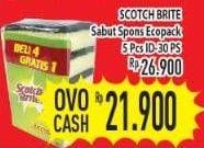 Promo Harga 3M SCOTCH BRITE Sabut Spon ID-30 5 pcs - Hypermart