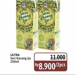 Promo Harga Ultra Sari Kacang Ijo 250 ml - Alfamidi