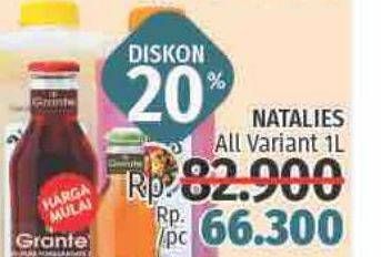 Promo Harga NATALIES Juice All Variants 1 ltr - LotteMart