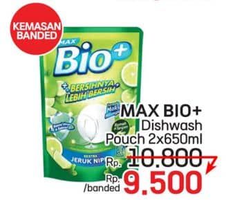 Promo Harga Max Bio Cairan Pencuci Piring Ekstra Jeruk Nipis 650 ml - LotteMart