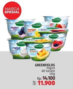 Promo Harga Greenfields Yogurt All Variants 125 gr - LotteMart