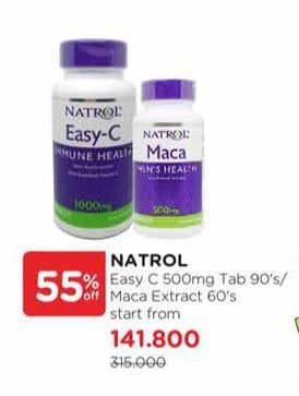 Promo Harga Natrol Easy C 500mg/Maca Extract  - Watsons