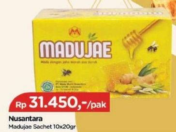 Promo Harga MADU NUSANTARA Madujae per 10 sachet 20 gr - TIP TOP