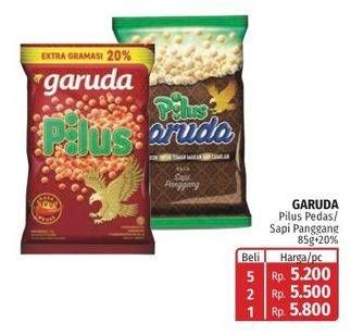 Promo Harga Garuda Snack Pilus Pedas, Sapi Panggang 95 gr - Lotte Grosir