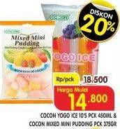 Promo Harga COCON Yogo Ice 10s 450 mL/ COCON Mixed Mini Pudding 375 g  - Superindo