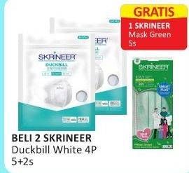 Promo Harga Skrineer Masker Duckbill White Green 7 pcs - Alfamart