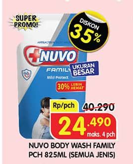 Promo Harga Nuvo Body Wash All Variants 825 ml - Superindo