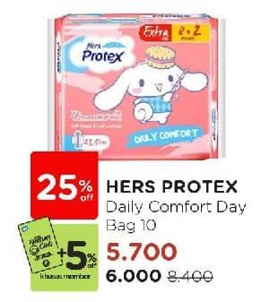 Promo Harga Hers Protex Daily Comfort 10 pcs - Watsons