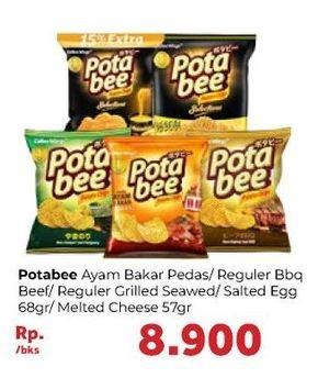 Promo Harga POTABEE Snack Potato Chips Ayam Bakar, BBQ Beef, Grilled Seaweed, Salted Egg, Melted Cheese 57 gr - Carrefour
