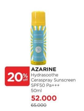 Promo Harga Azarine Hydrasoothe Sunscreen Mist  - Watsons