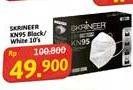 Promo Harga Skrineer Masker KN 95 Black, KN 95 White 10 pcs - Alfamidi