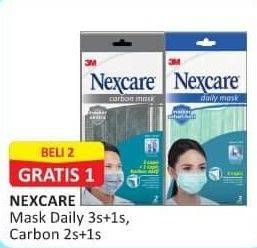 Promo Harga 3m Nexcare Masker Carbon, Daily 3 pcs - Alfamart