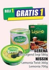 Promo Harga SERENA Ass Legend Segi 580 g/NISSIN Lemonia Twist 360 g, Lemonia 700 g  - Hari Hari