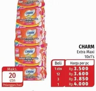 Promo Harga Charm Body Fit Extra Maxi per 10 sachet 1 pcs - Lotte Grosir