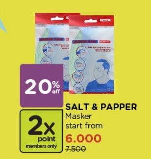 Promo Harga SALT & PEPPER Mask  - Watsons