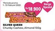 Promo Harga SILVER QUEEN Chocolate Cashew, Almond 100 gr - Alfamidi