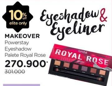 Promo Harga MAKE OVER Powerstay Eye Palette Royal Rose 12 pcs - Watsons