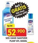 Promo Harga SOS Hand Sanitizer 500 ml - Superindo