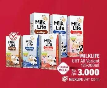 Promo Harga MILK LIFE Fresh Milk All Variants 200 ml - LotteMart