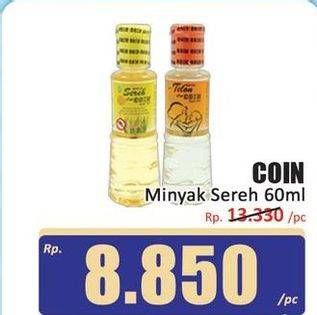Promo Harga Cap Coin Minyak Sereh 60 ml - Hari Hari