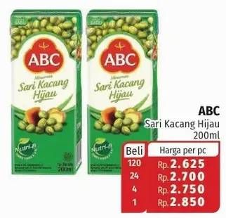 Promo Harga ABC Minuman Sari Kacang Hijau 200 ml - Lotte Grosir