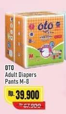 Promo Harga OTO Adult Diapers Pants M8 8 pcs - Alfamart