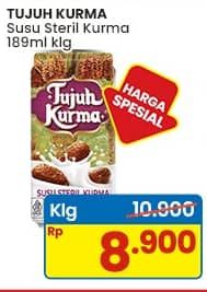 Promo Harga Tujuh Kurma Susu Steril Kurma 189 ml - Indomaret
