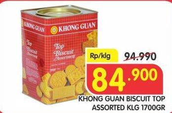 Promo Harga KHONG GUAN Top Biscuit Assortment 1700 gr - Superindo