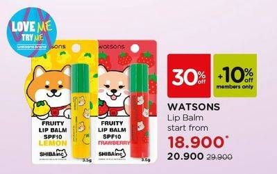 Promo Harga WATSONS Fruity Lip Balm  - Watsons
