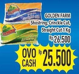 Promo Harga GOLDEN FARM French Fries Shoestring, Crinkle, Straight 1 kg - Hypermart