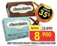 Promo Harga Chocolatos Delight Wafer Stick Vanila, Cokelat 90 gr - Superindo