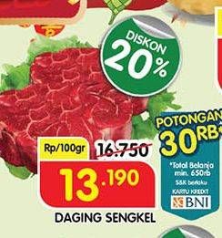 Promo Harga Daging Sengkel (Shankle) per 100 gr - Superindo