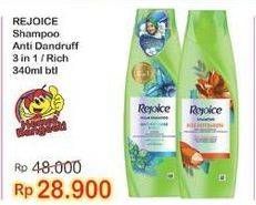 Promo Harga REJOICE Shampoo Rich Soft Smooth, Moisture Smooth 340 ml - Indomaret