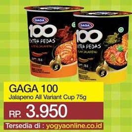 Promo Harga GAGA 100 Extra Pedas Kuah Jalapeno, Goreng Jalapeno 75 gr - Yogya