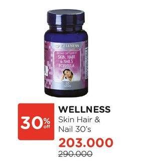 Promo Harga WELLNESS Skin, Hair & Nails 30 pcs - Watsons