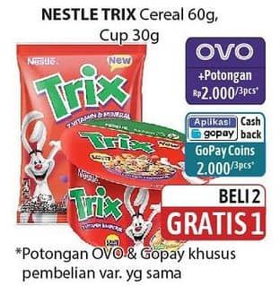 Promo Harga Nestle Trix Bungkus/Cup  - Alfamidi