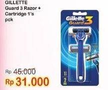 Promo Harga GILLETTE Guard 3 2 pcs - Indomaret