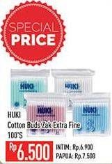 Promo Harga HUKI Cotton Buds Extra Fine 100 pcs - Hypermart