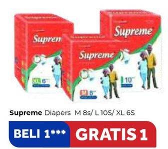 Promo Harga Supreme Adult Diapers M8, XL6, L10 6 pcs - Carrefour