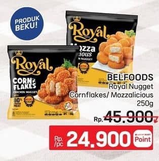 Promo Harga Belfoods Royal Nugget Cornflakes, Mozzalicious 250 gr - LotteMart
